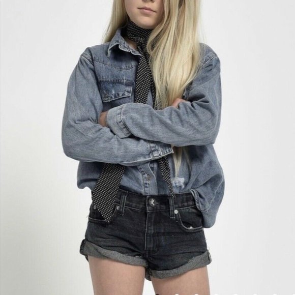 One Teaspoon Other - One Teaspoon Bandits Kids Denim 12-14 Denim Shorts